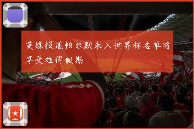 英媒报道帕尔默未入世界杯名单将享受难得假期